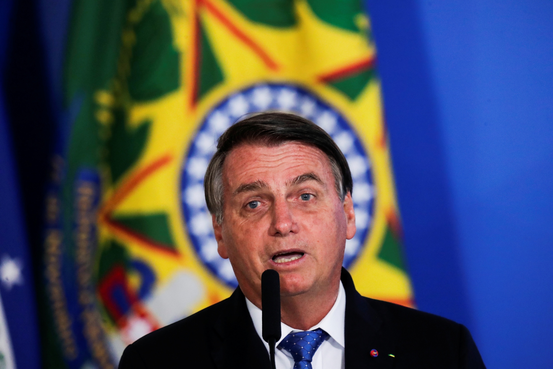 Presidente Jair Bolsonaro durante cerimônia no Palácio do Planalto Foto: Ueslei Marcelino - 07.out.2020 / Reuters